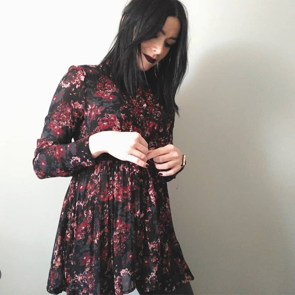 Zara See-trough Flowers Blouse/Tunic - Picture 4 of 4